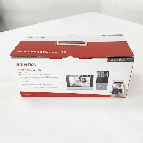 Hikvision DS-KIS603-P(C) Video Intercom Kit DS-KV6113-WPE1(C) and DS-KH6320-WTE1 Standard POE Doorbell Door Station WIFI Monitor - Image 3