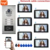 Tuya WiFi Video Intercom Home 7Inch Monitor Screen 1080P 2F/3F/4F/6F Door Phone Camera with RIFD Cards Unlock