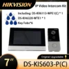Hikvision DS-KIS603-P(C) Video Intercom Kit DS-KV6113-WPE1(C) and DS-KH6320-WTE1 Standard POE Doorbell Door Station WIFI Monitor
