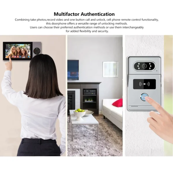 Tuya 7-Inch visual Intercom Doorbell System Home Access Control Intelligent 1080P HD Display Villa Wired Monitoring Equipment - Image 2