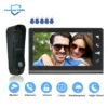 4 Wired Video Doorphone RFID Unlock Video Intercom Camera Doorbell with 7 Inch Screen Night Vision Home Door Entry for Villa